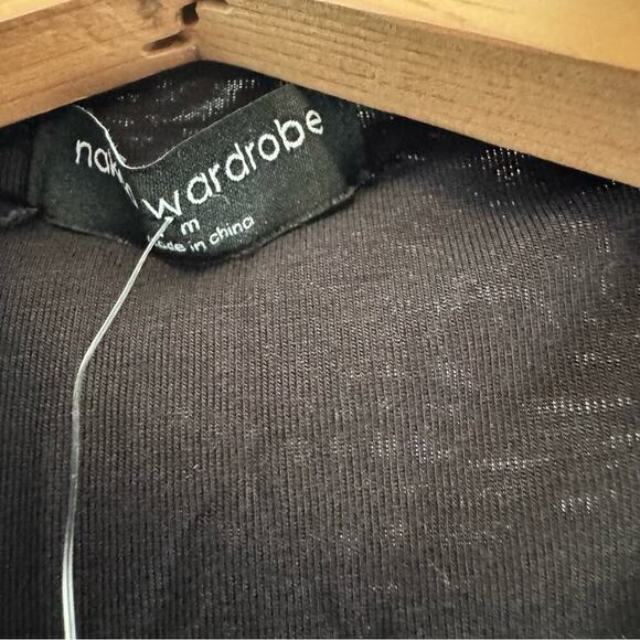 🆕 Naked Wardrobe sleeveless mockneck tank top black NWT size medium - Picture 5 of 9